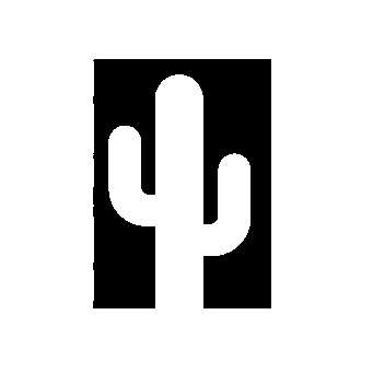 Cactus Silhouette Block Logo