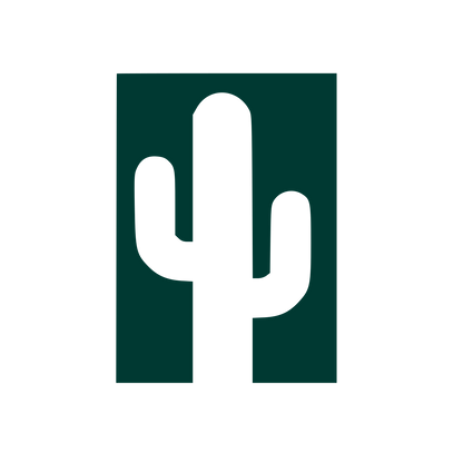Cactus Silhouette Block Logo #003932