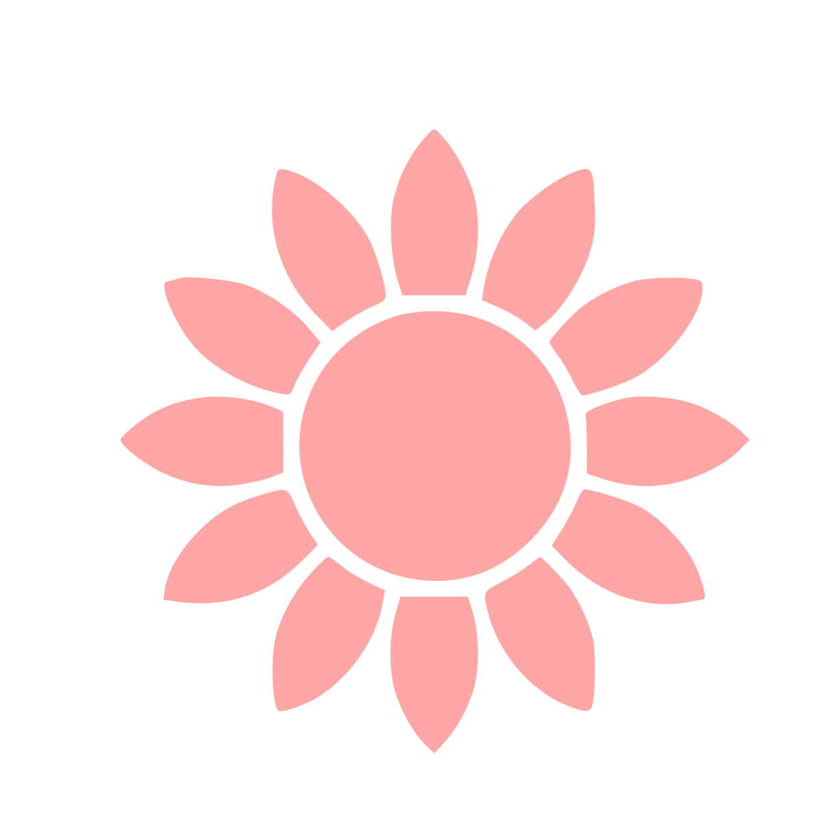 Sunflower Pictogram Logo #ffa6a6