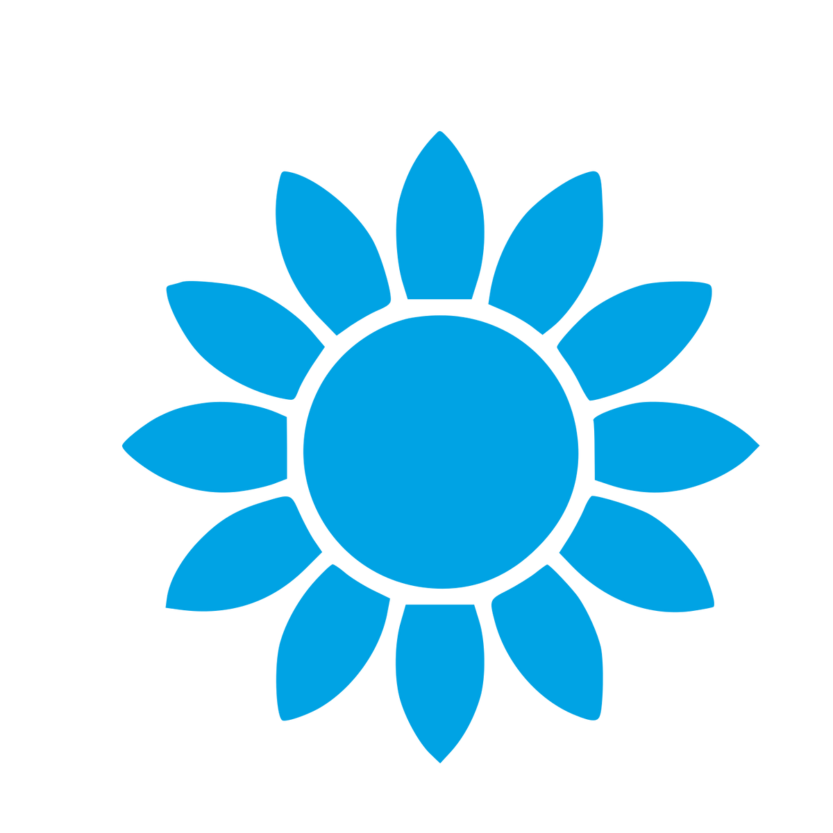 Sunflower Pictogram Logo #00a3e4