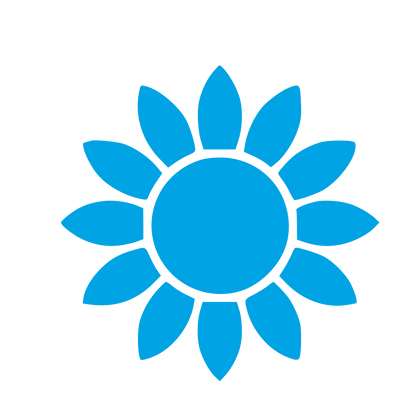 Sunflower Pictogram Logo #00a3e4