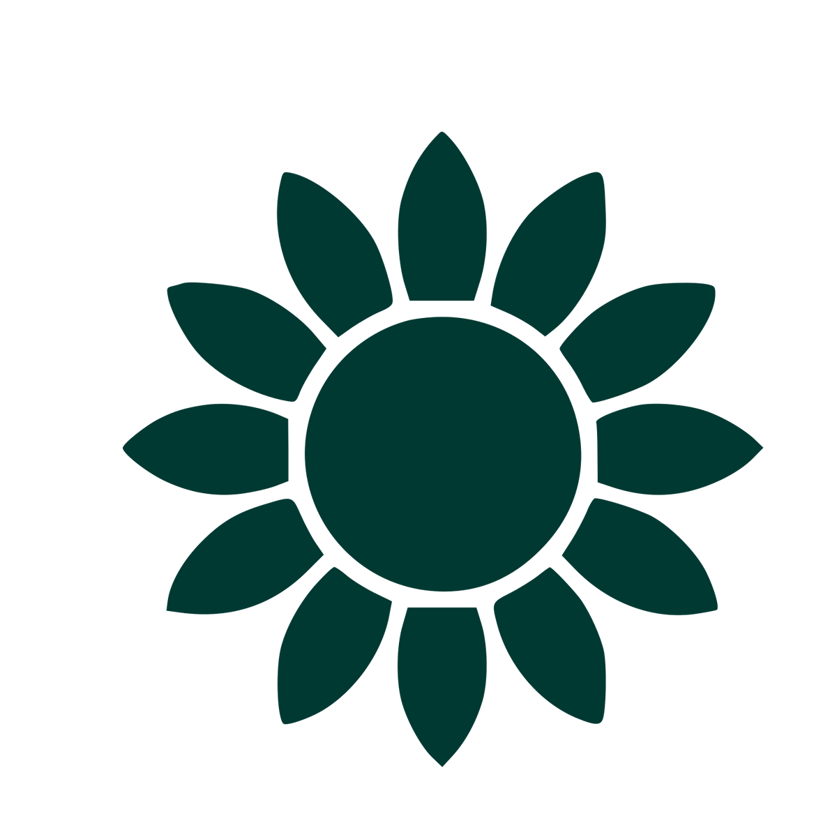 Sunflower Pictogram Logo #003932