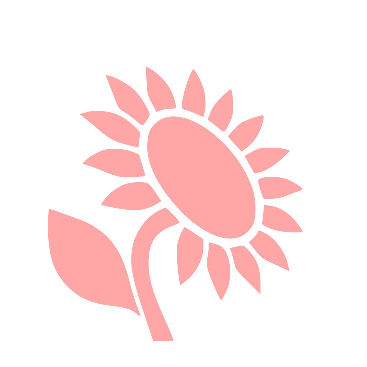 Sunflower Pictogram Logo #ffa6a6