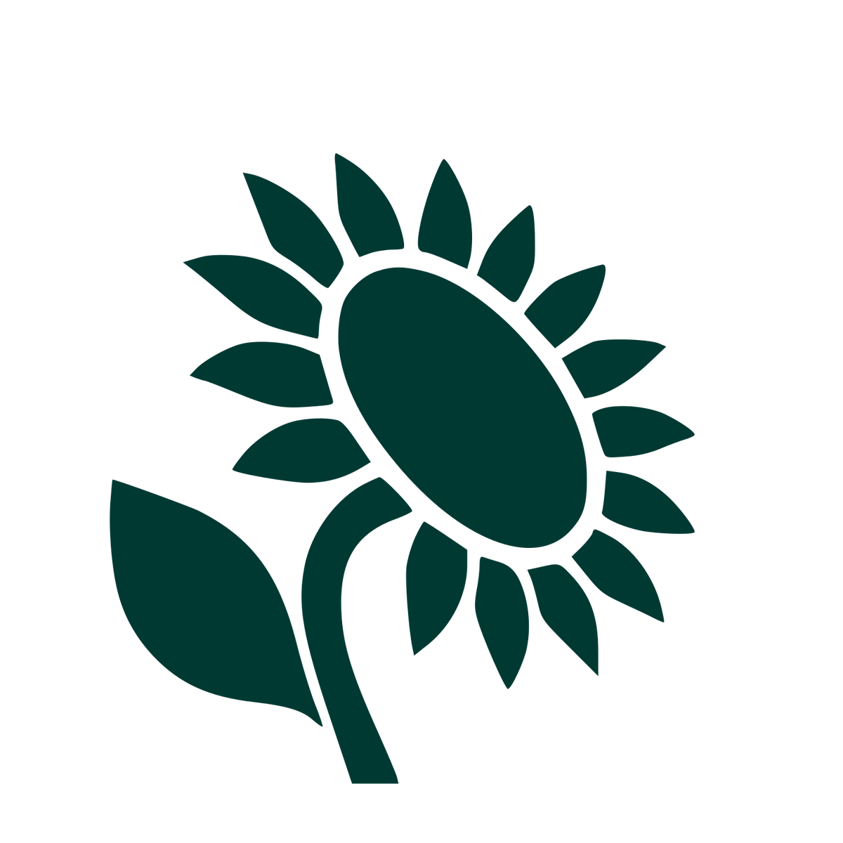 Sunflower Pictogram Logo #003932