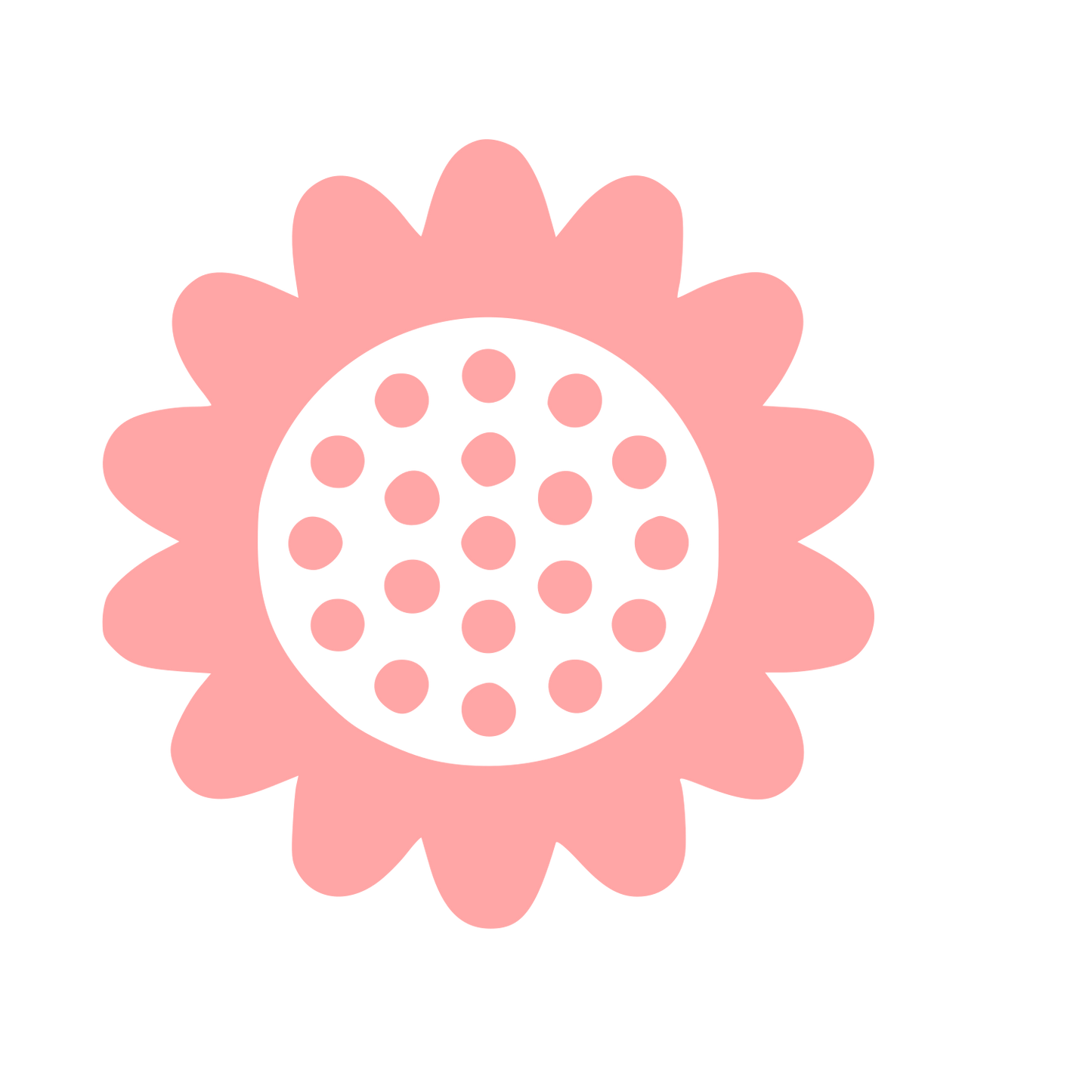 Sunflower Pictogram Logo #ffa6a6