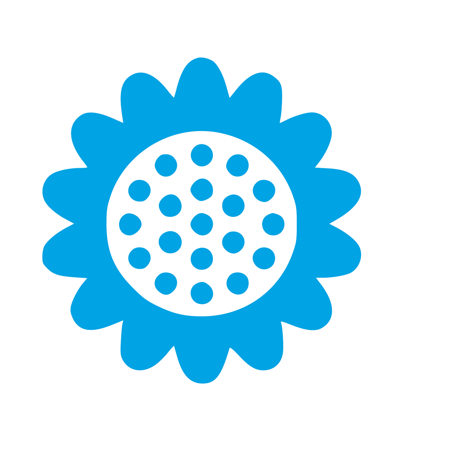 Sunflower Pictogram Logo #00a3e4