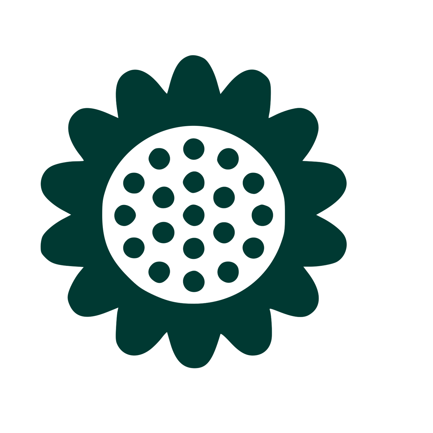 Sunflower Pictogram Logo #003932