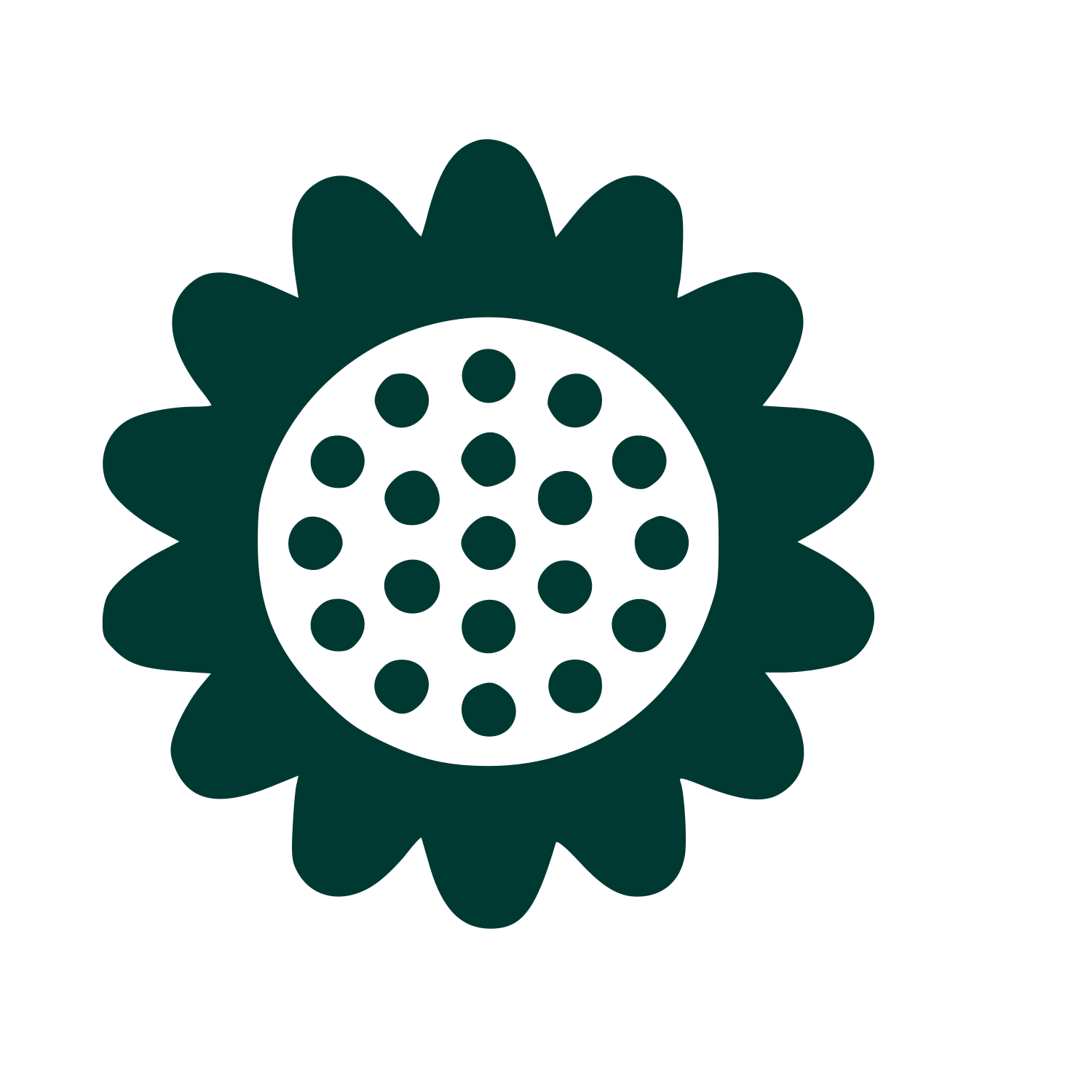 Sunflower Pictogram Logo #003932