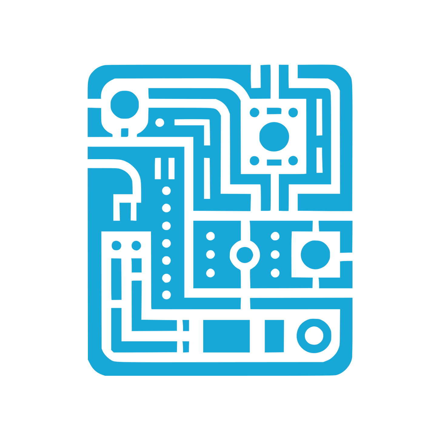 Circuit Board Inspired Logo #18a8d8