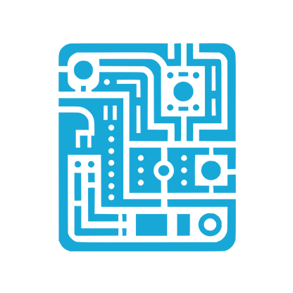 Circuit Board Inspired Logo #18a8d8