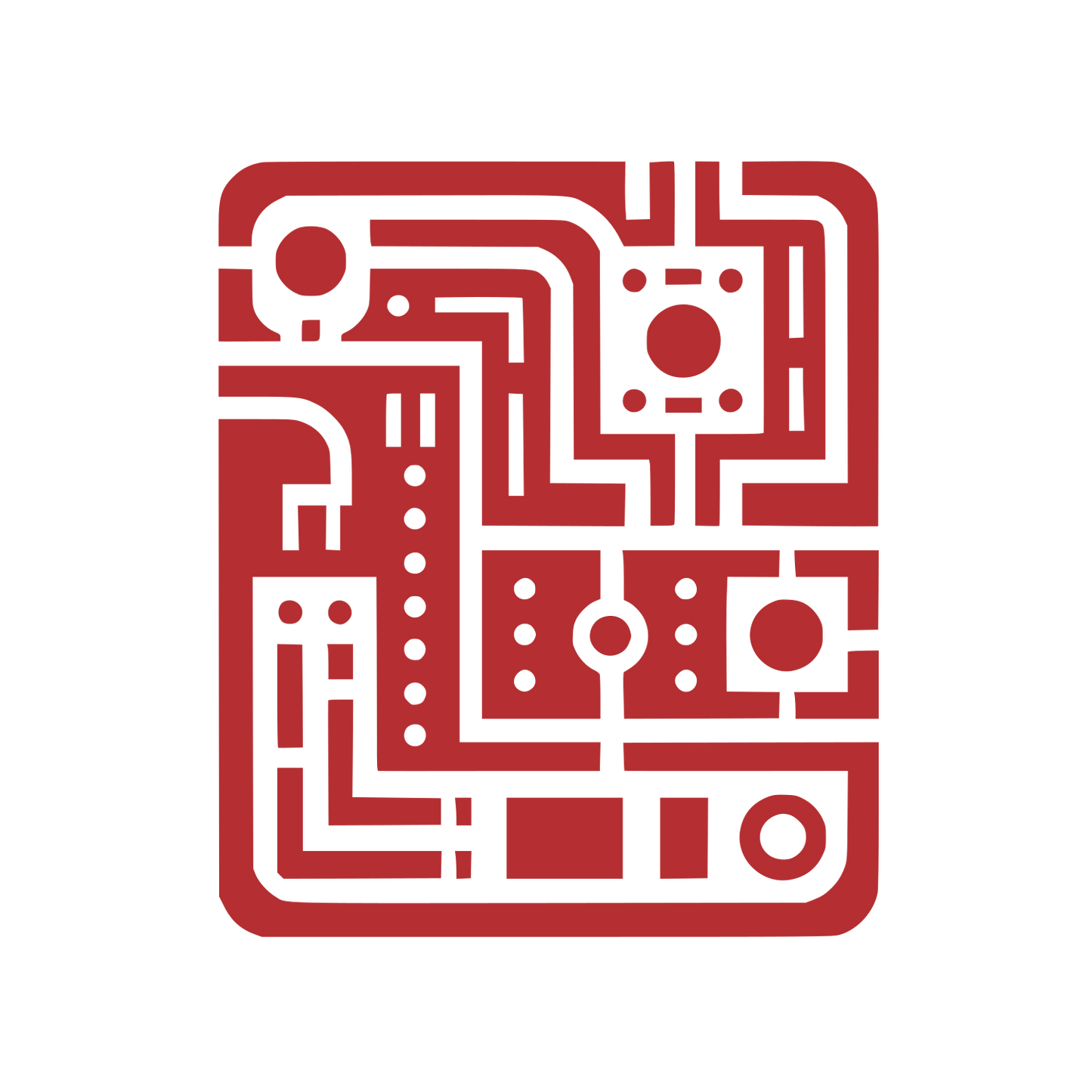 Circuit Board Inspired Logo #b52e31