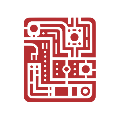 Circuit Board Inspired Logo #b52e31