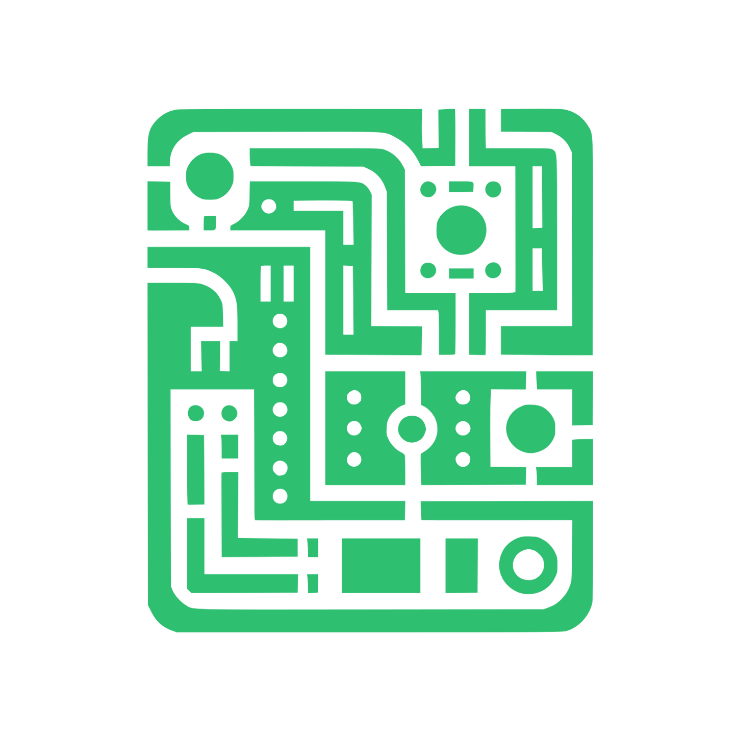 Circuit Board Inspired Logo #2fbf71
