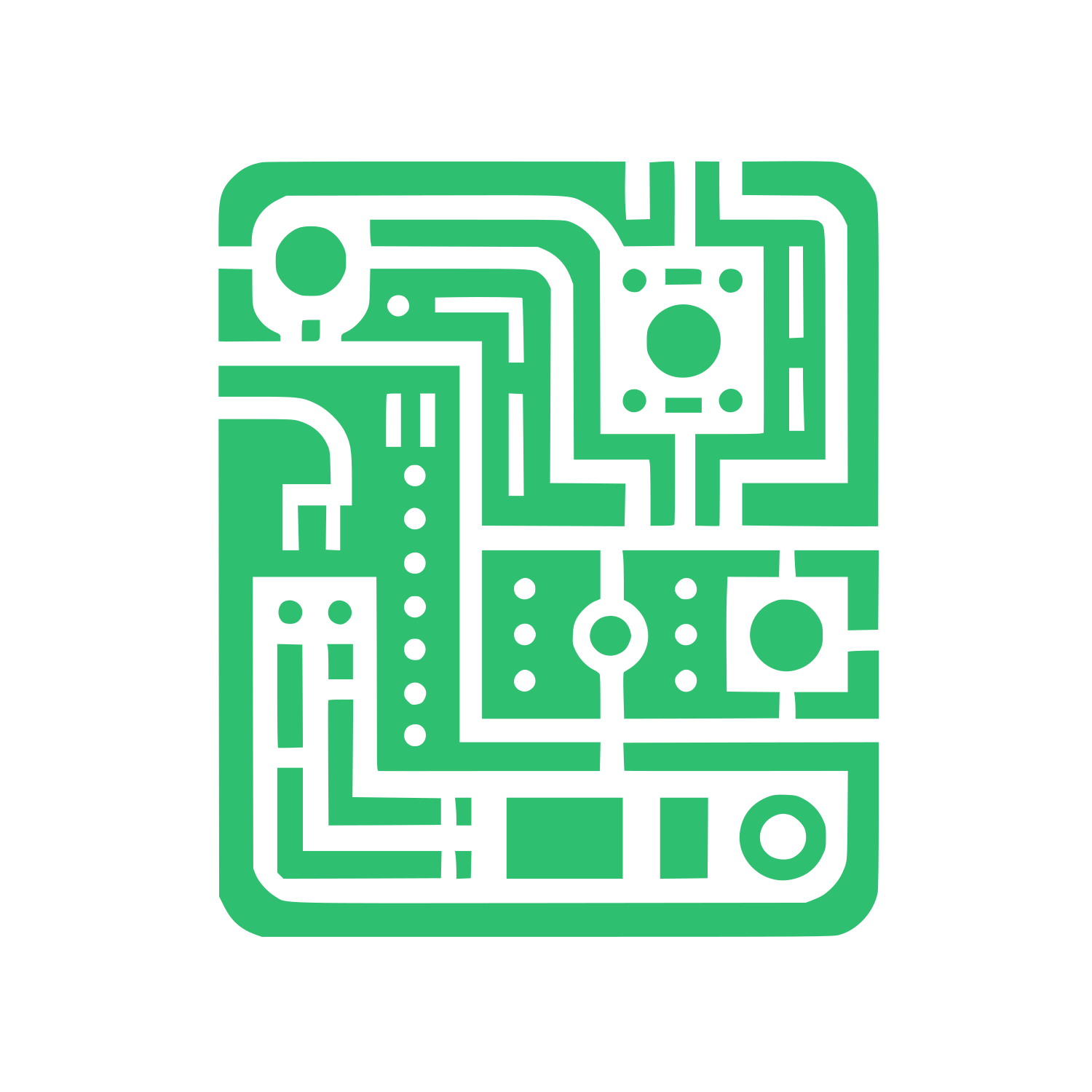 Circuit Board Inspired Logo #2fbf71