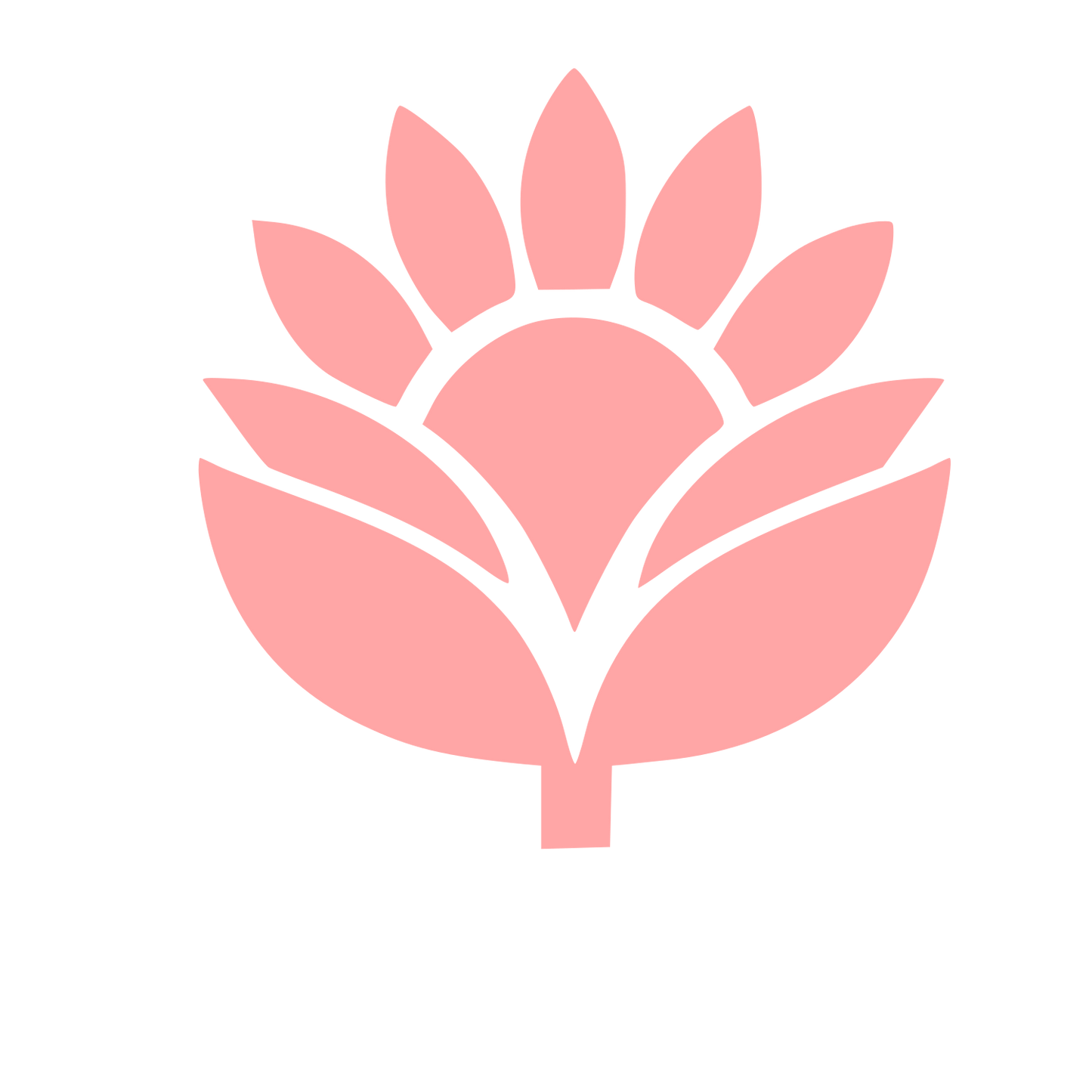 Sunflower Bloom Pictogram Logo #ffa6a6