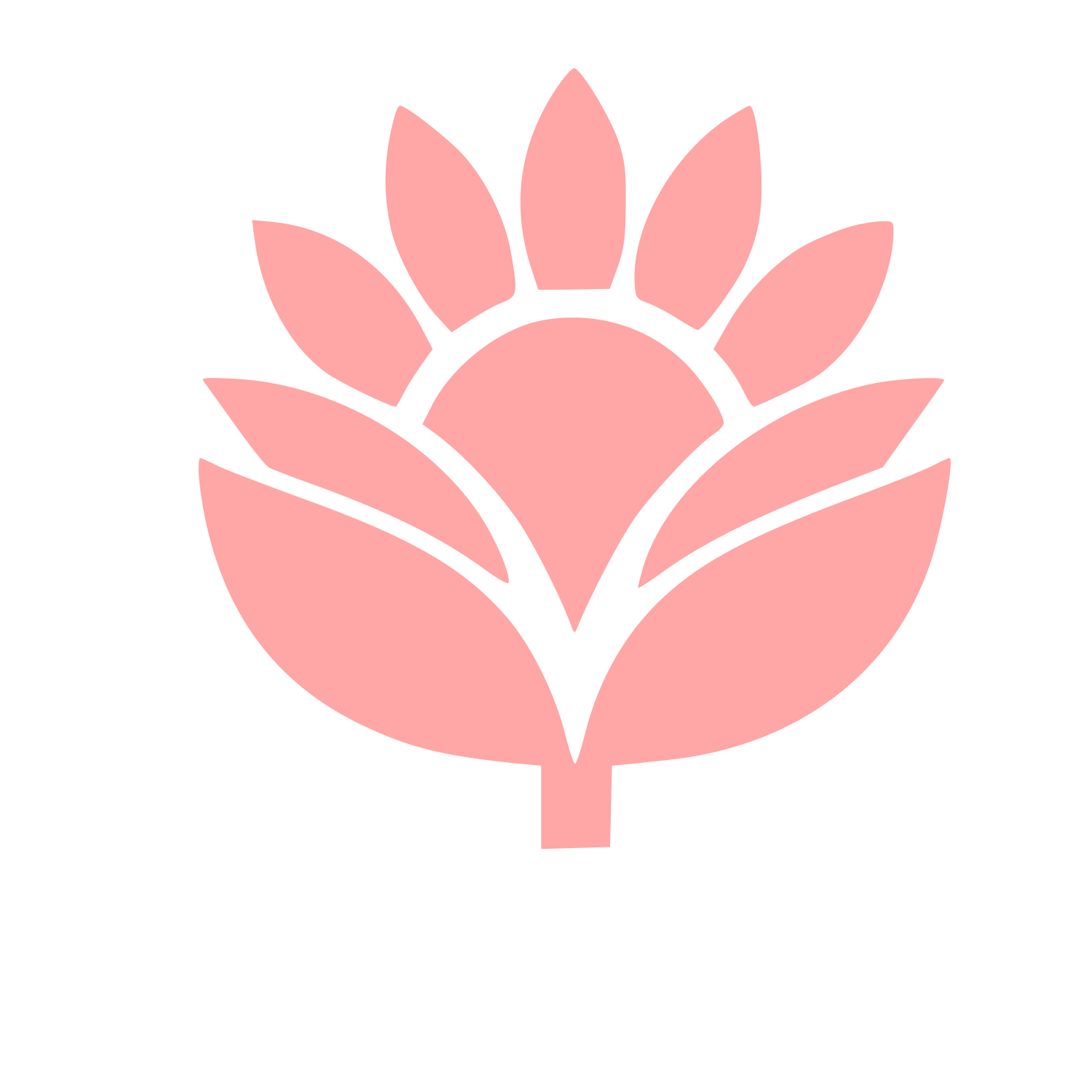 Sunflower Bloom Pictogram Logo #ffa6a6