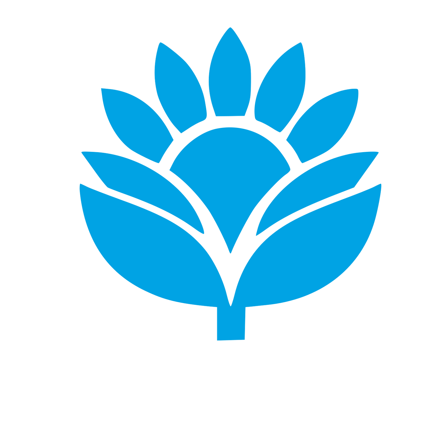 Sunflower Bloom Pictogram Logo #00a3e4