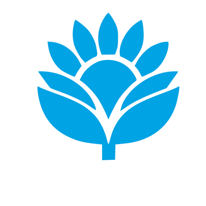 Sunflower Bloom Pictogram Logo #00a3e4