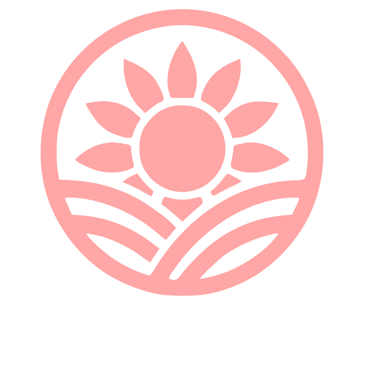 Sunflower Field Pictogram Logo #ffa6a6