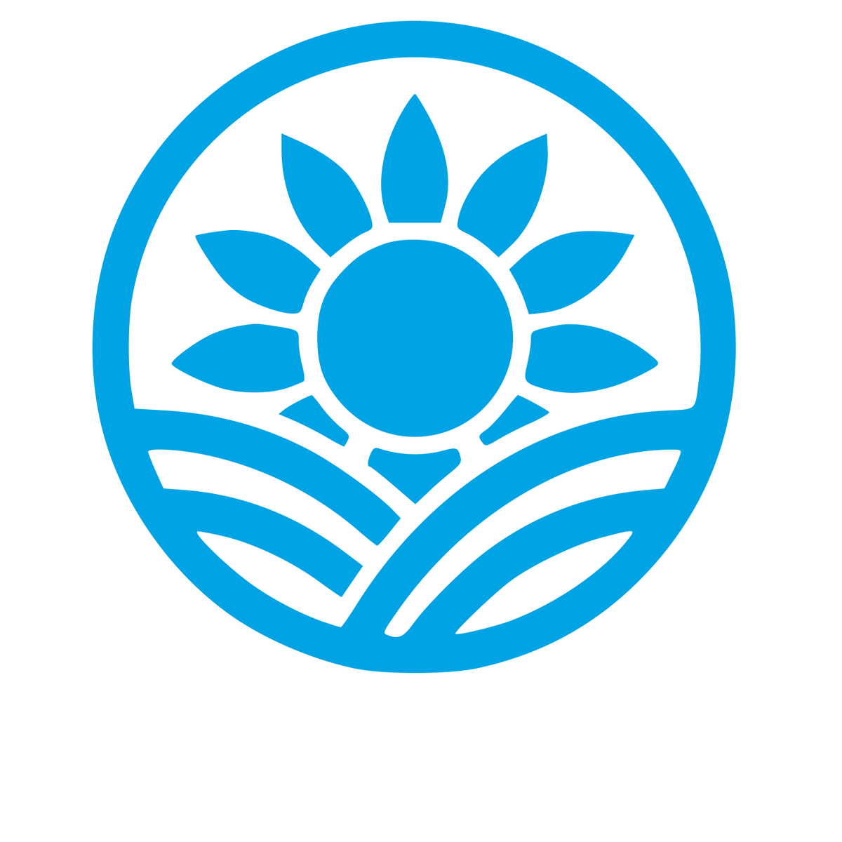 Sunflower Field Pictogram Logo #00a3e4