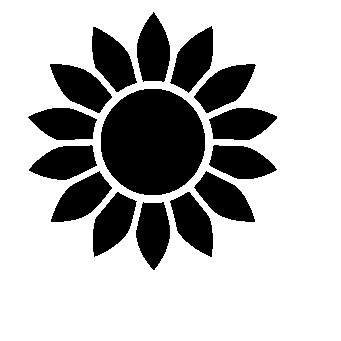 Sunflower Bloom Pictogram Logo