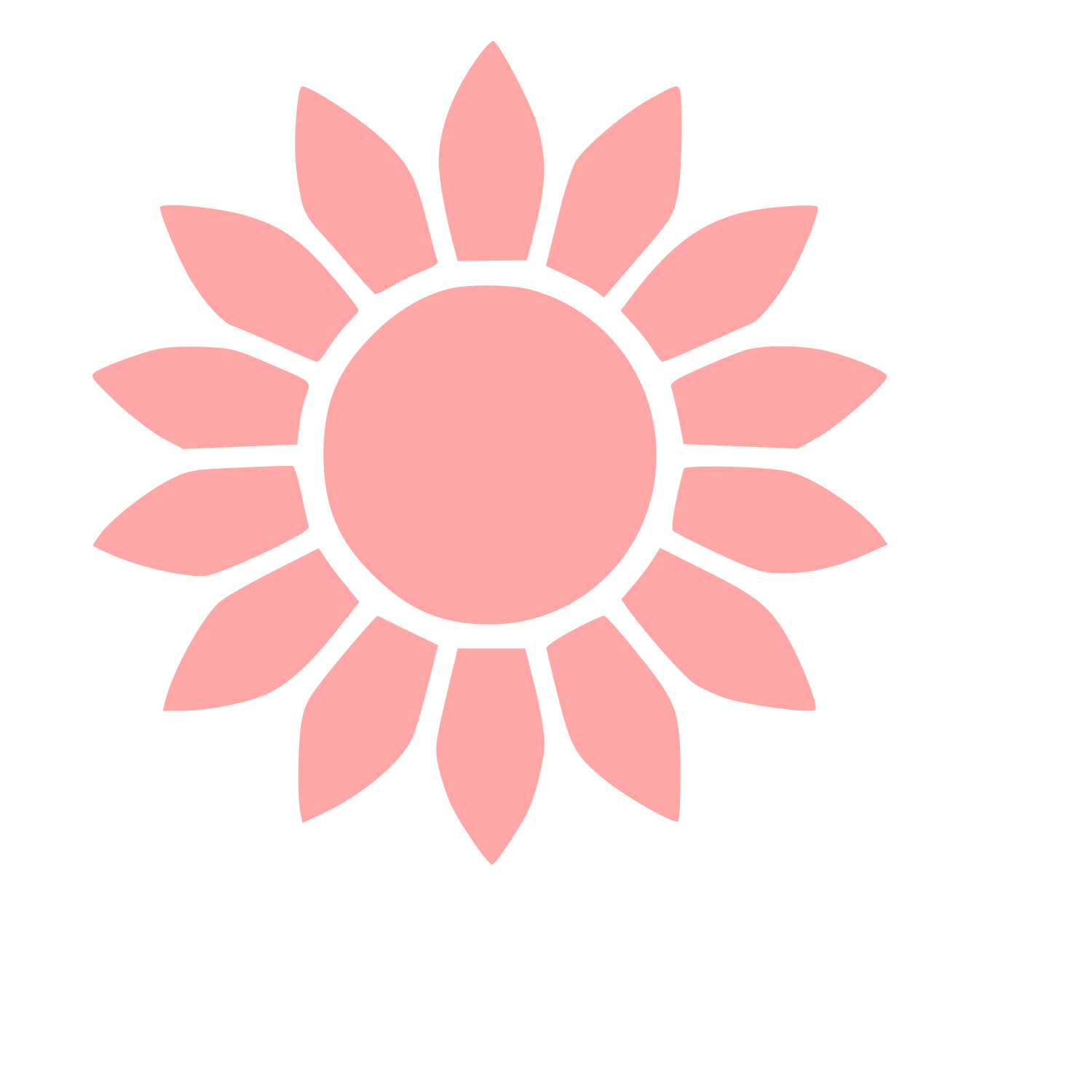 Sunflower Bloom Pictogram Logo #ffa6a6