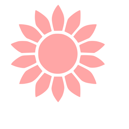 Sunflower Bloom Pictogram Logo #ffa6a6
