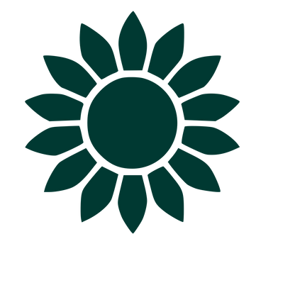 Sunflower Bloom Pictogram Logo #003932