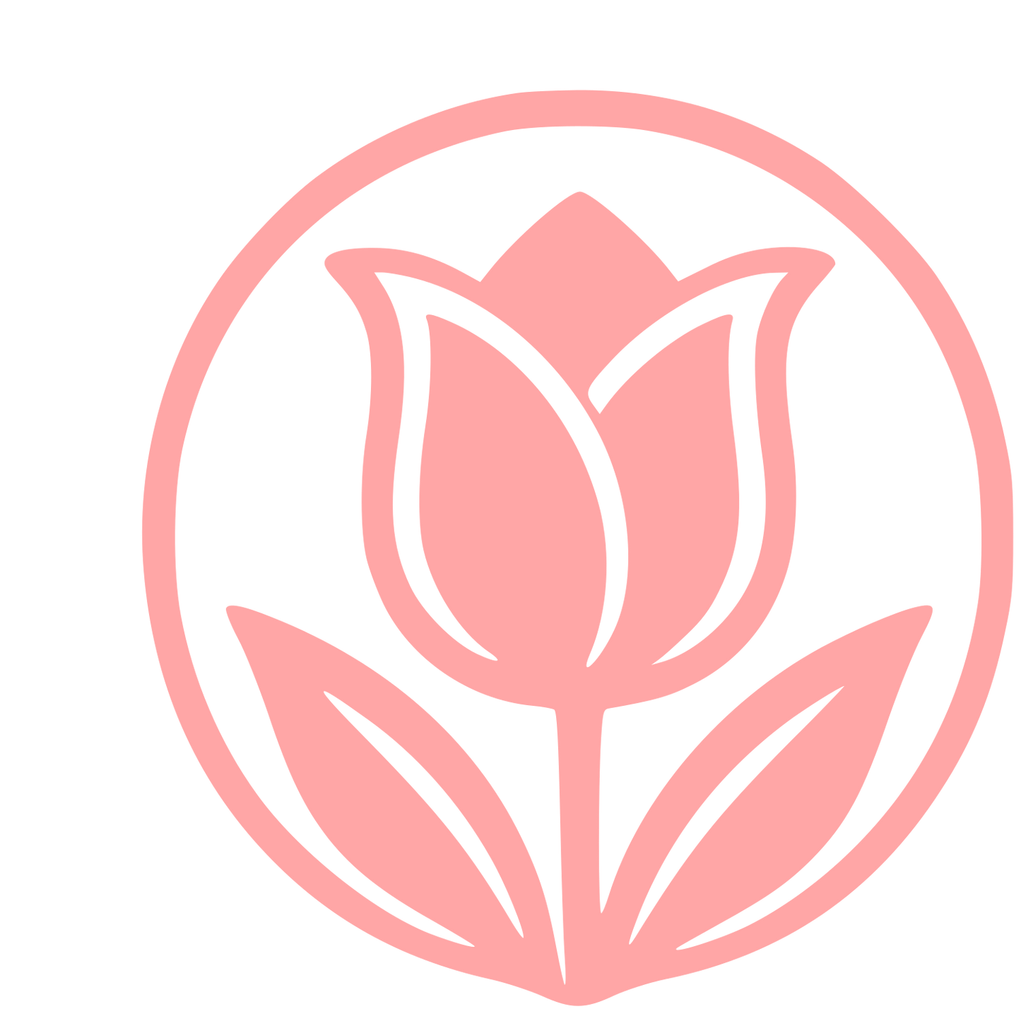 Tulip Circle Badge Logo #ffa6a6
