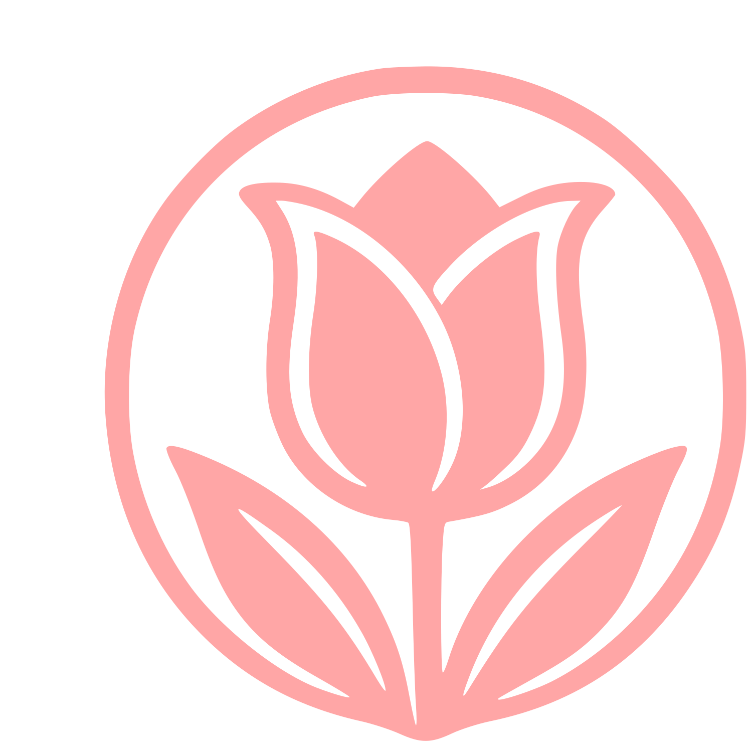 Tulip Circle Badge Logo #ffa6a6