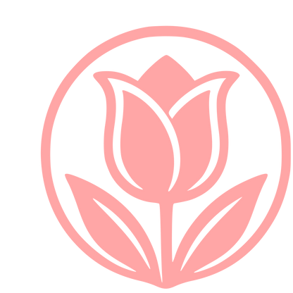 Tulip Circle Badge Logo #ffa6a6