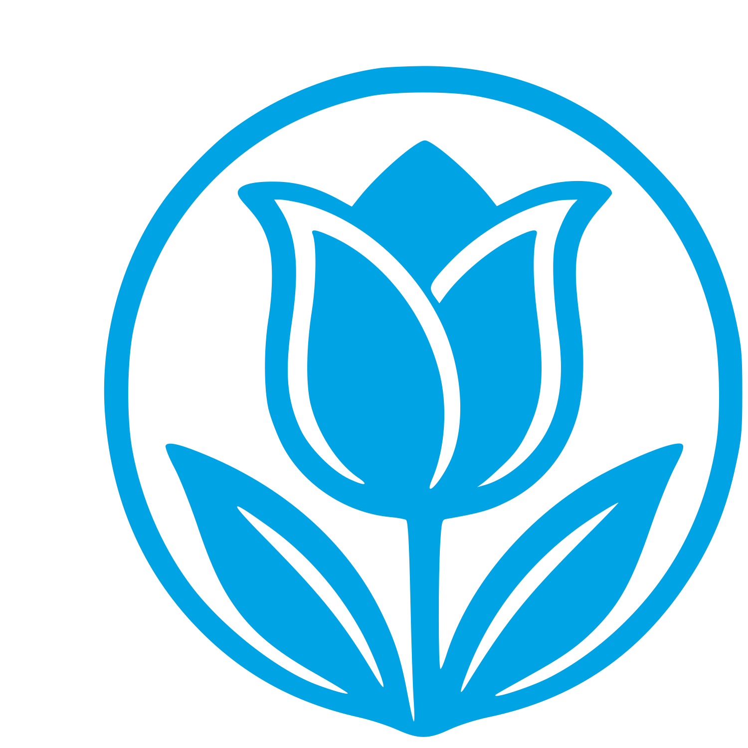 Tulip Circle Badge Logo #00a3e4
