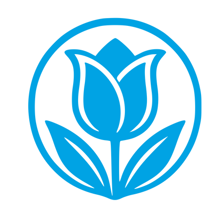 Tulip Circle Badge Logo #00a3e4