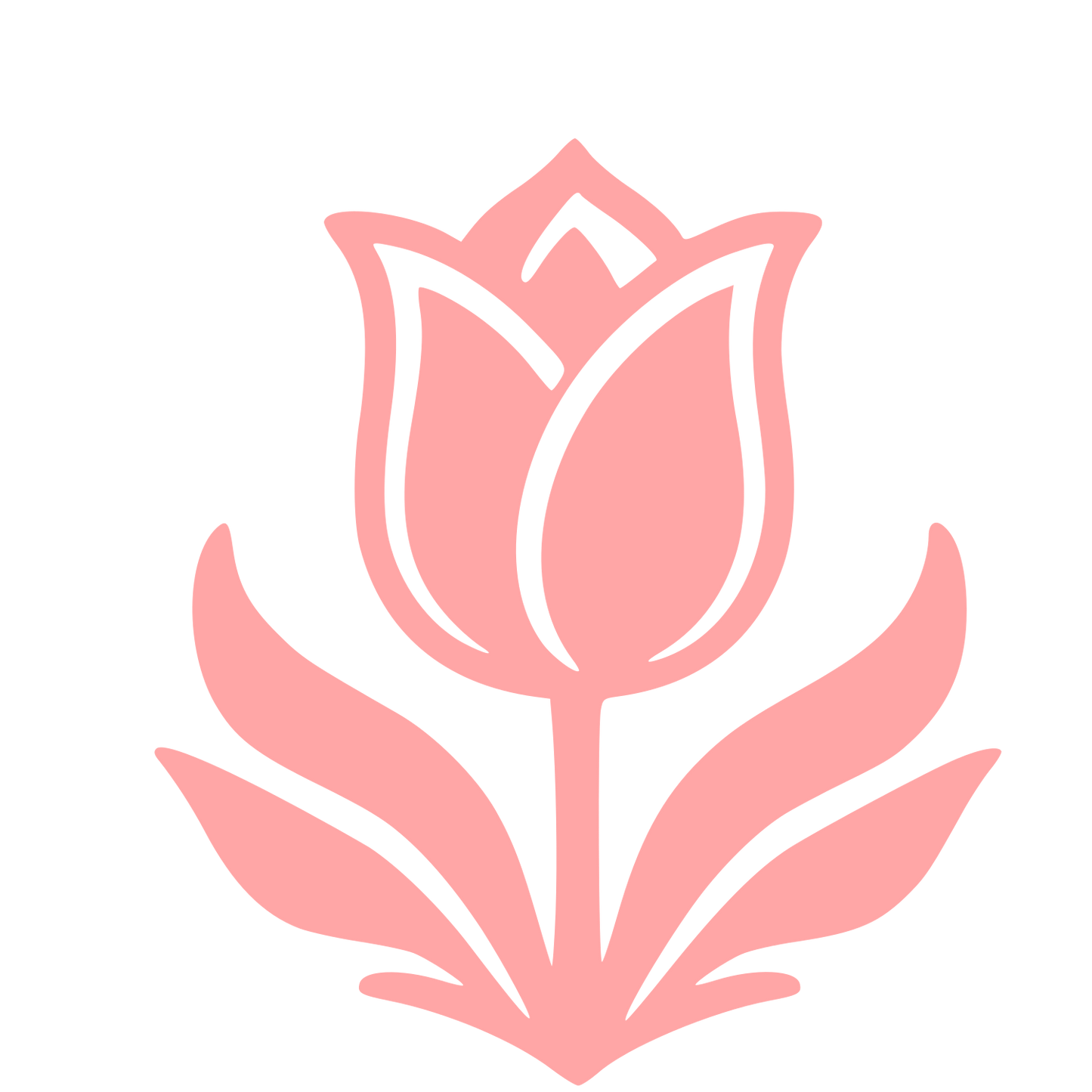 Tattoo Flash Tulip Logo #ffa6a6