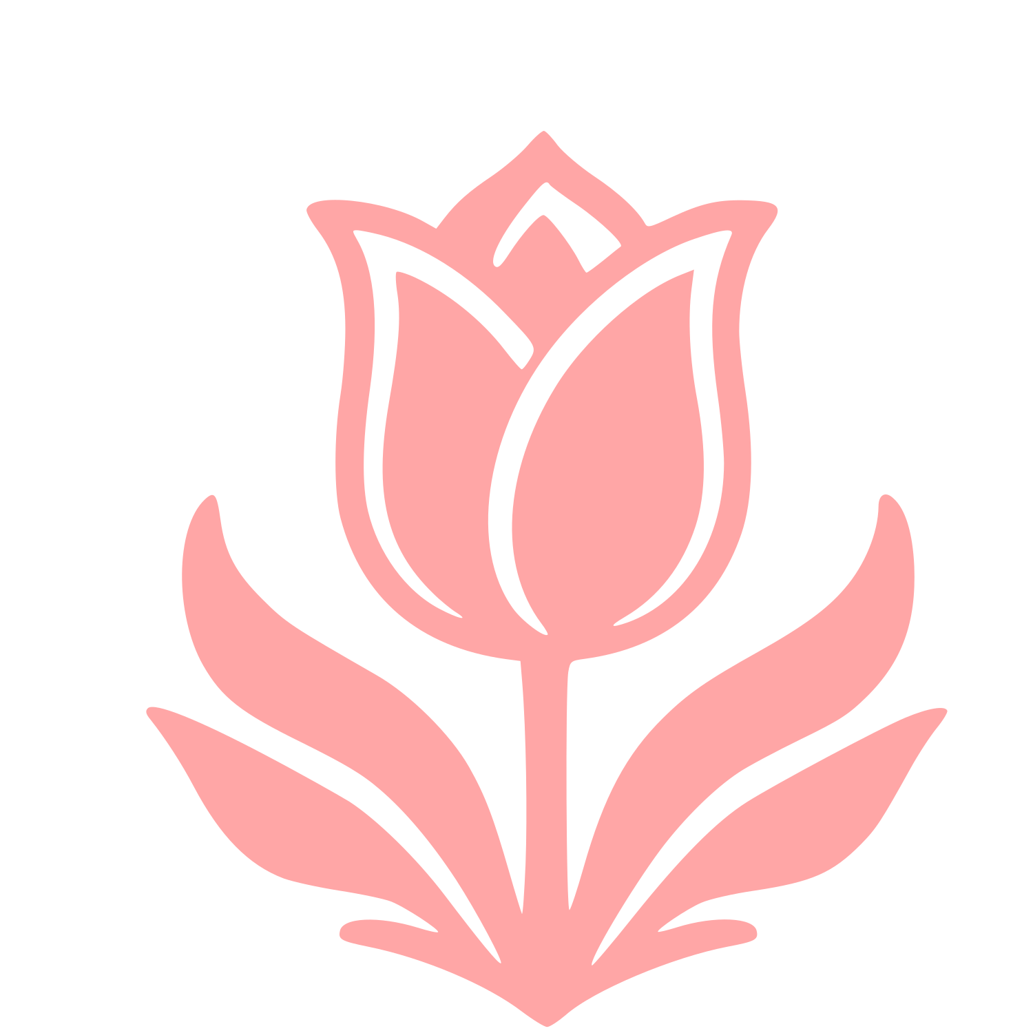Tattoo Flash Tulip Logo #ffa6a6