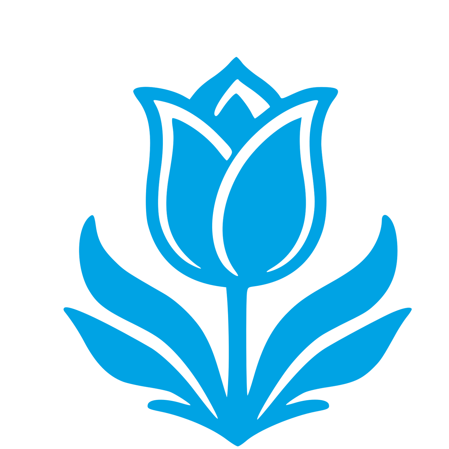 Tattoo Flash Tulip Logo #00a3e4