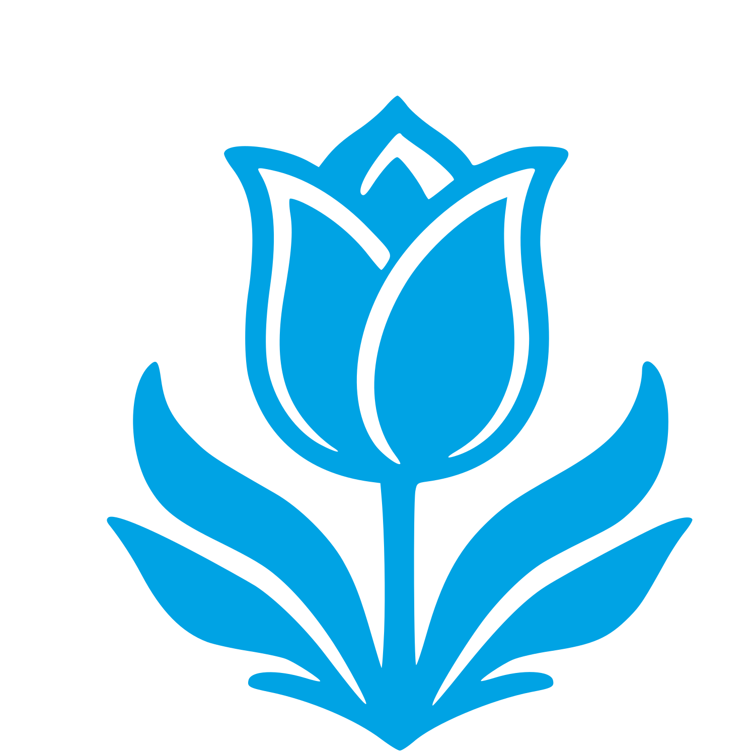 Tattoo Flash Tulip Logo #00a3e4