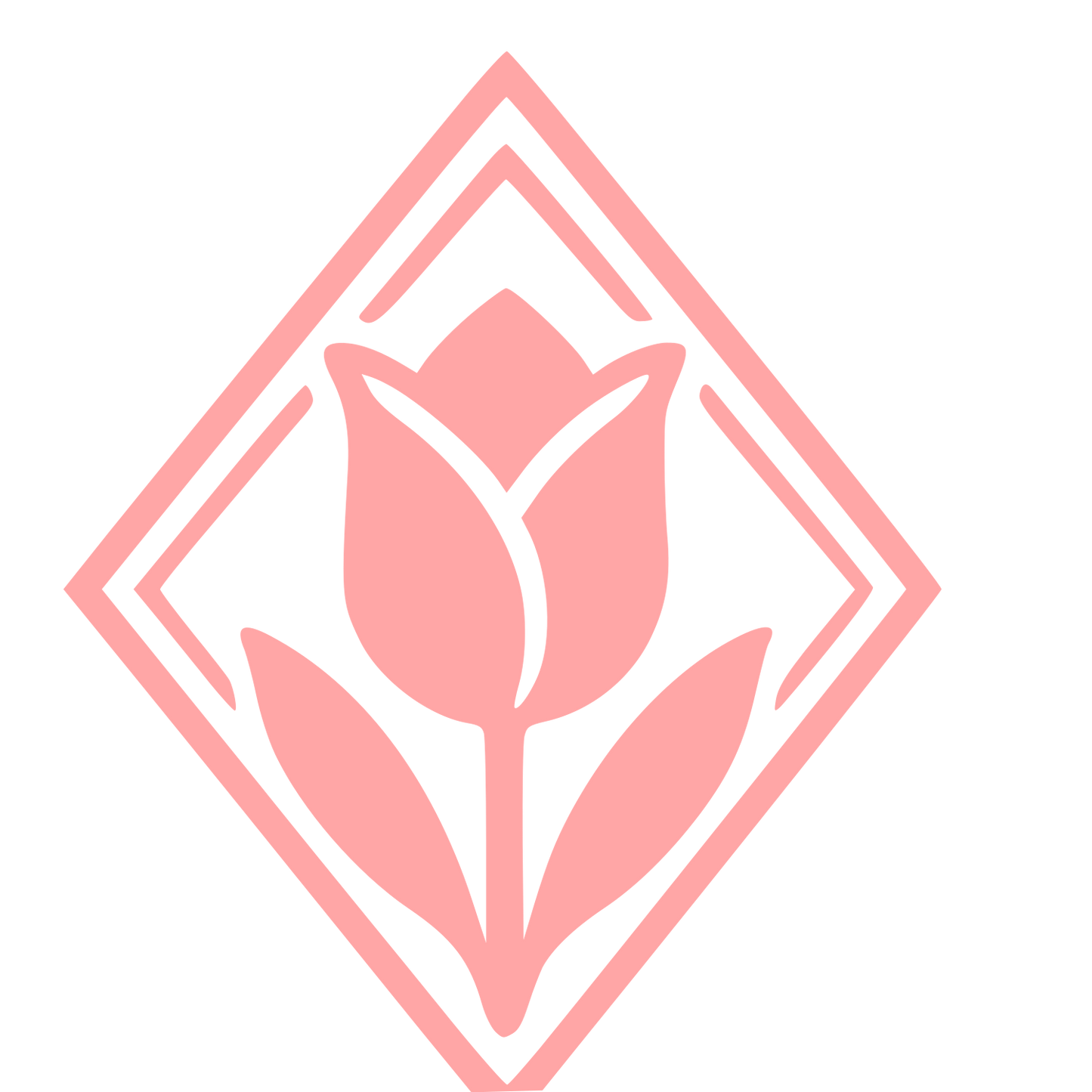 Tulip Diamond Badge Logo #ffa6a6