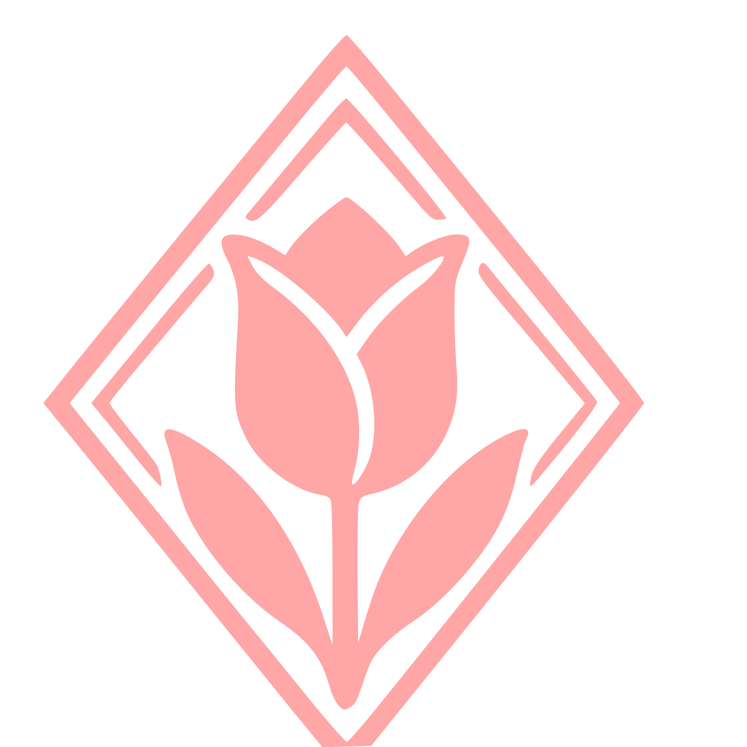 Tulip Diamond Badge Logo #ffa6a6