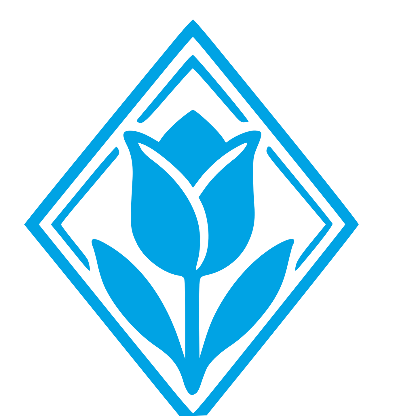 Tulip Diamond Badge Logo #00a3e4
