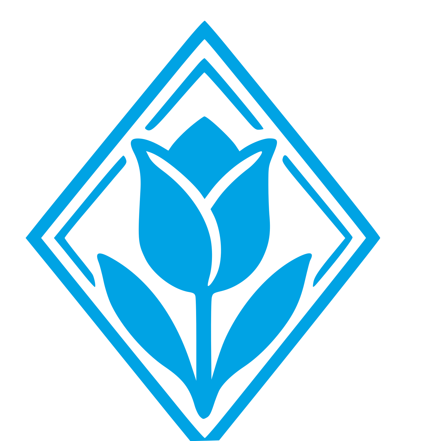 Tulip Diamond Badge Logo #00a3e4