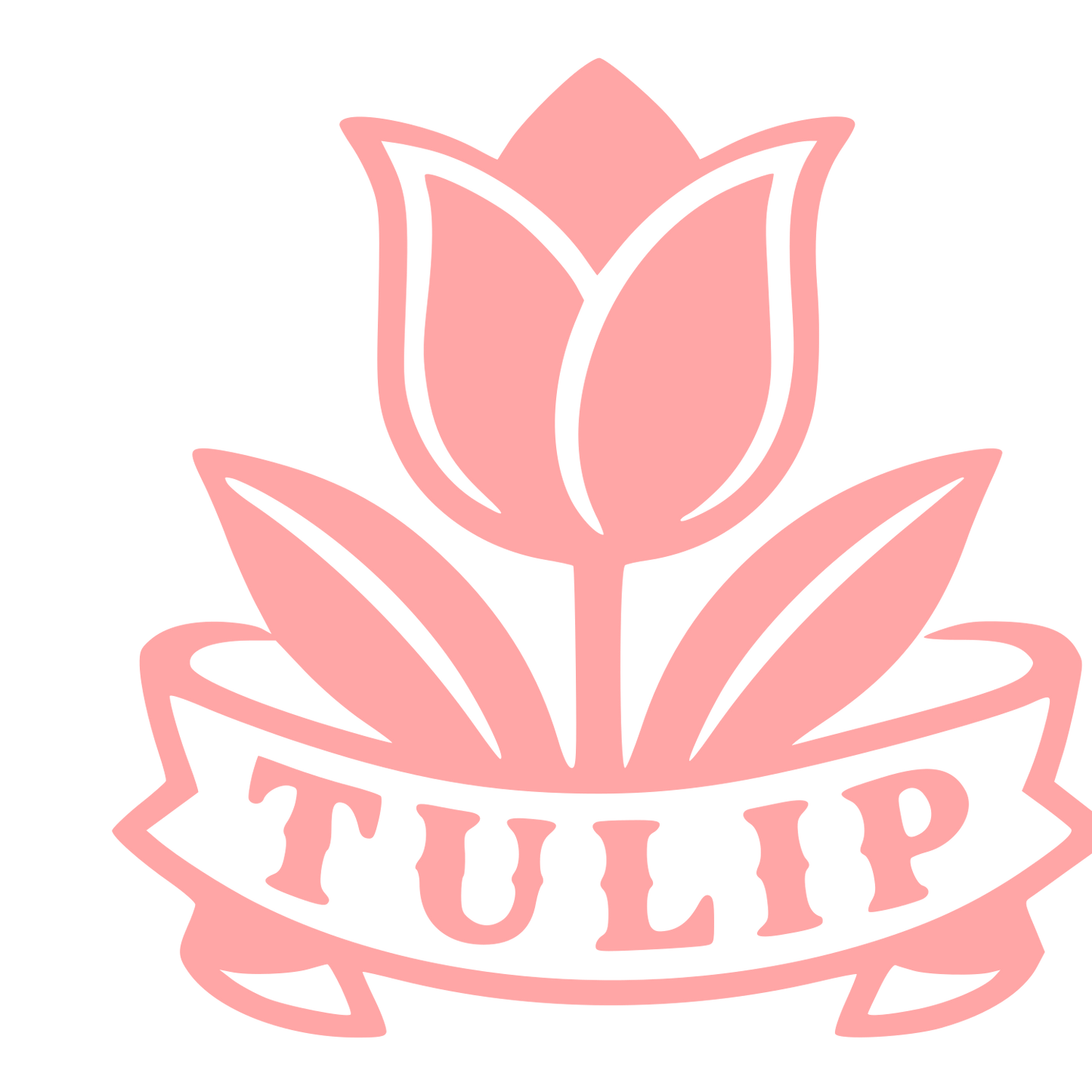 Tulip Banner Emblem Logo #ffa6a6