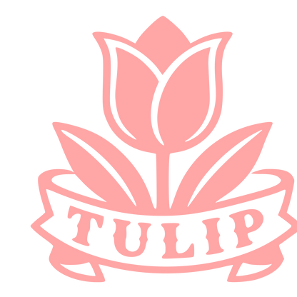 Tulip Banner Emblem Logo #ffa6a6