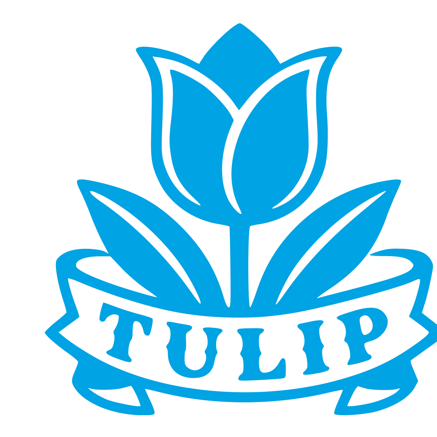 Tulip Banner Emblem Logo #00a3e4