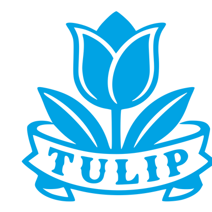 Tulip Banner Emblem Logo #00a3e4