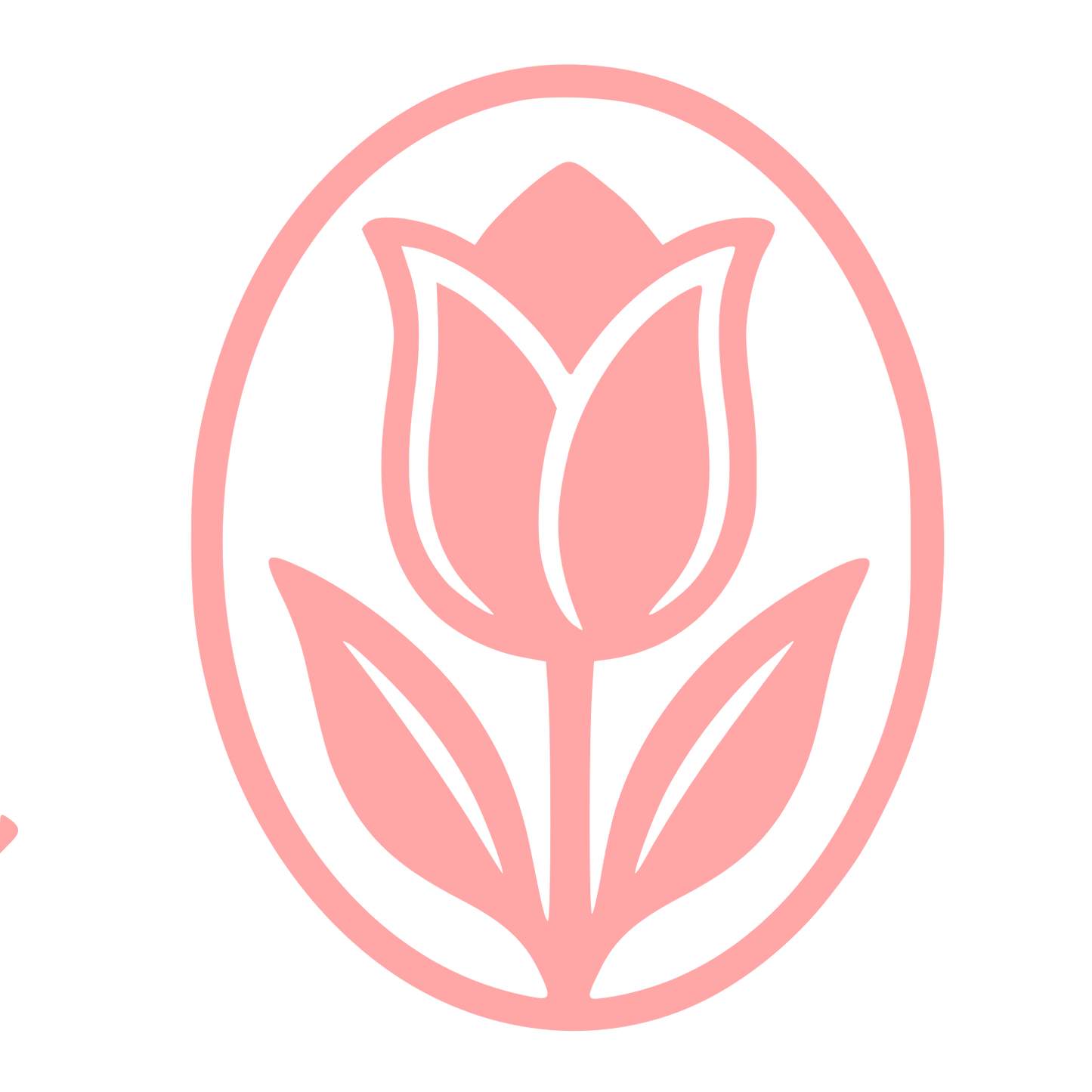 Tulip Oval Emblem Logo #ffa6a6