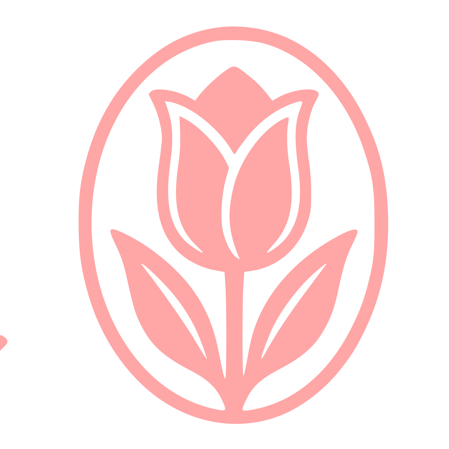 Tulip Oval Emblem Logo #ffa6a6