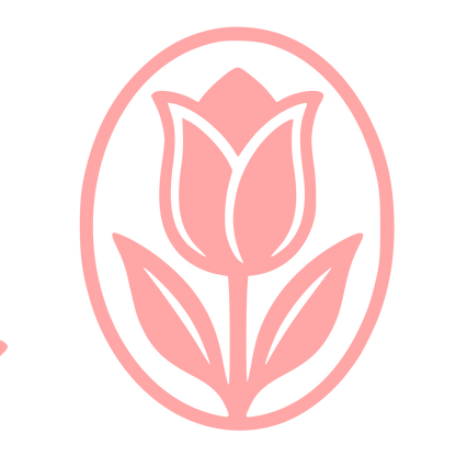 Tulip Oval Emblem Logo #ffa6a6