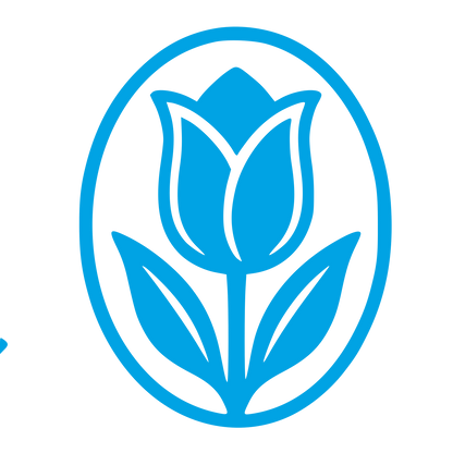 Tulip Oval Emblem Logo #00a3e4