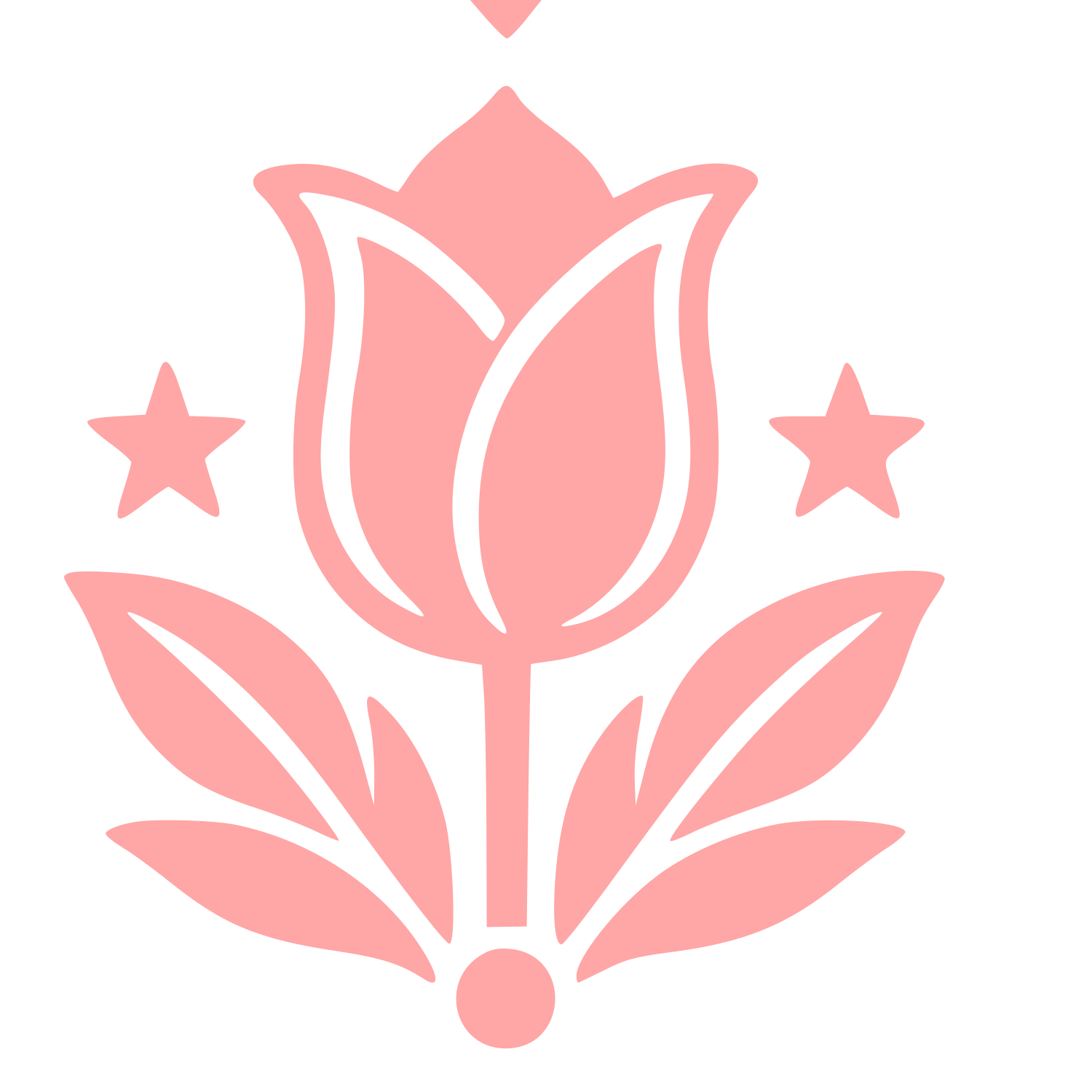 Tattoo Flash Tulip Logo #ffa6a6
